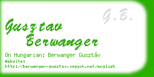 gusztav berwanger business card